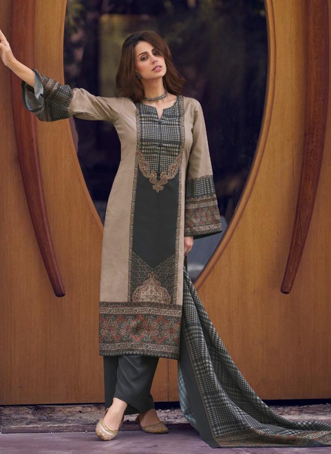 Lawn Cotton Grey Casual Wear Digital Printed Straight Suit